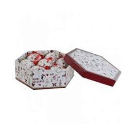 Palle di Natale Home ESPRIT Bianco Rosso PVC (7 Unità)