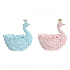 Svuotatasche DKD Home Decor Resina Alluminio Romantico 23 x 14,3 x 23 cm (2 Unità)