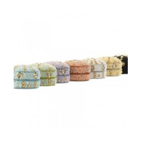 Scatola-Portagioie Home ESPRIT Giallo Azzurro Arancio Rosa Alluminio 7,5 x 7,5 x 5 cm (8 Unità)