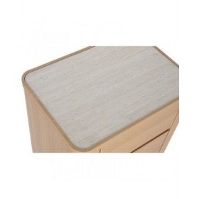 Comodino Home ESPRIT Naturale Grigio chiaro 56 X 40 X 51 cm