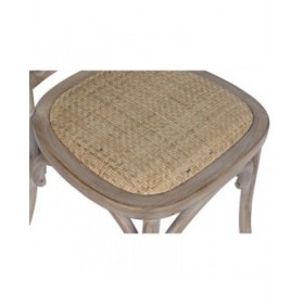 Sedia da Sala da Pranzo Home ESPRIT Marrone Chiaro Rattan Abete 45 x 48 x 92 cm