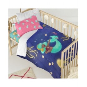 Set di copripiumino HappyFriday Mr Fox Happy mermaid Multicolore Culla Neonato 2 Pezzi