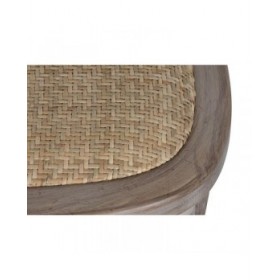 Sedia da Sala da Pranzo Home ESPRIT Marrone Chiaro Rattan Abete 45 x 48 x 92 cm