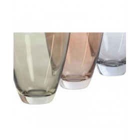 Vaso Home ESPRIT Azzurro Verde Ambra Cristallo Moderno 13 X 13 X 20,7 cm (3 Unità)