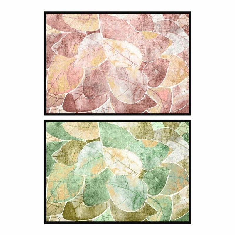 Quadro DKD Home Decor 123 x 4,5 x 83 cm Tradizionale Foglia della pianta (2 Unità)