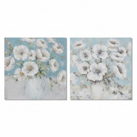 Quadro DKD Home Decor 100 x 2,8 x 100 cm Vaso Shabby Chic (2 Unità)