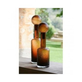 Vaso Home ESPRIT Marrone Cristallo Moderno 12,5 X 12,5 X 43,5 cm