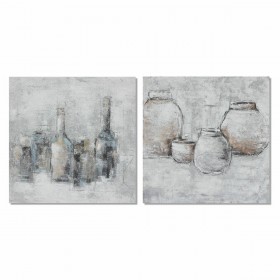 Quadro DKD Home Decor 100 x 2,8 x 100 cm Vaso Tradizionale (2 Unità)