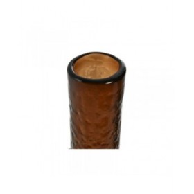 Vaso Home ESPRIT Marrone Cristallo Moderno 12,5 X 12,5 X 50,5 cm