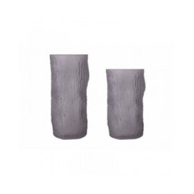 Vaso Home ESPRIT Grigio Cristallo Moderno 13 x 13 x 21 cm