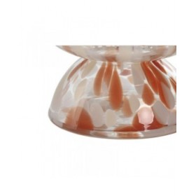 Vaso Home ESPRIT Crema Terracotta Cristallo Moderno 16 x 16 x 24 cm