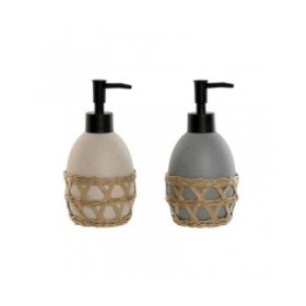 Dispenser di Sapone Home ESPRIT Grigio Crema Dolomite (2 Unità)