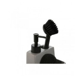 Portasapone Home ESPRIT Bianco Grigio Acciaio inossidabile Dolomite (2 Unità)