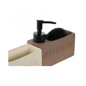 Portasapone Home ESPRIT Terracotta ABS Dolomite (2 Unità)