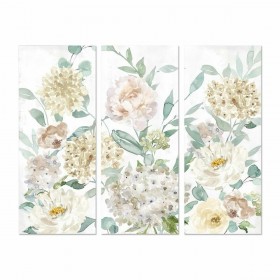 Quadro DKD Home Decor Fiori 55 x 3 x 135 cm Shabby Chic (3 Pezzi)