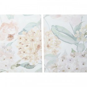 Quadro DKD Home Decor Fiori 55 x 3 x 135 cm Shabby Chic (3 Pezzi)