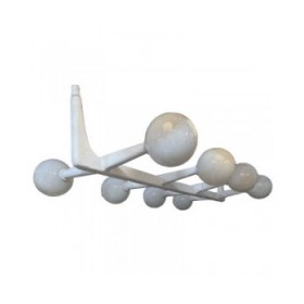 Lampadario Home ESPRIT Bianco Metallo Cristallo 110 x 45 x 23 cm
