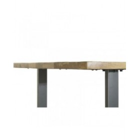 Tavolo da Pranzo Home ESPRIT Nero Naturale Metallo Legno di mango 200 x 100 x 76 cm