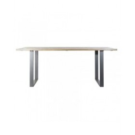 Tavolo da Pranzo Home ESPRIT Nero Naturale Metallo Legno di mango 200 x 100 x 76 cm