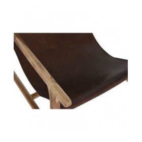 Poltrona Home ESPRIT Naturale Marrone scuro Teca 68 x 86 x 86 cm