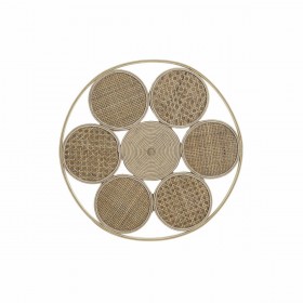 Decorazione da Parete DKD Home Decor 45,5 x 2 x 45,5 cm Naturale