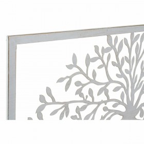 Decorazione da Parete DKD Home Decor 84,5 x 1 x 49 cm Albero Bianco Cottage (2 Unità)