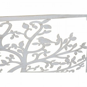 Decorazione da Parete DKD Home Decor 84,5 x 1 x 49 cm Albero Bianco Cottage (2 Unità)