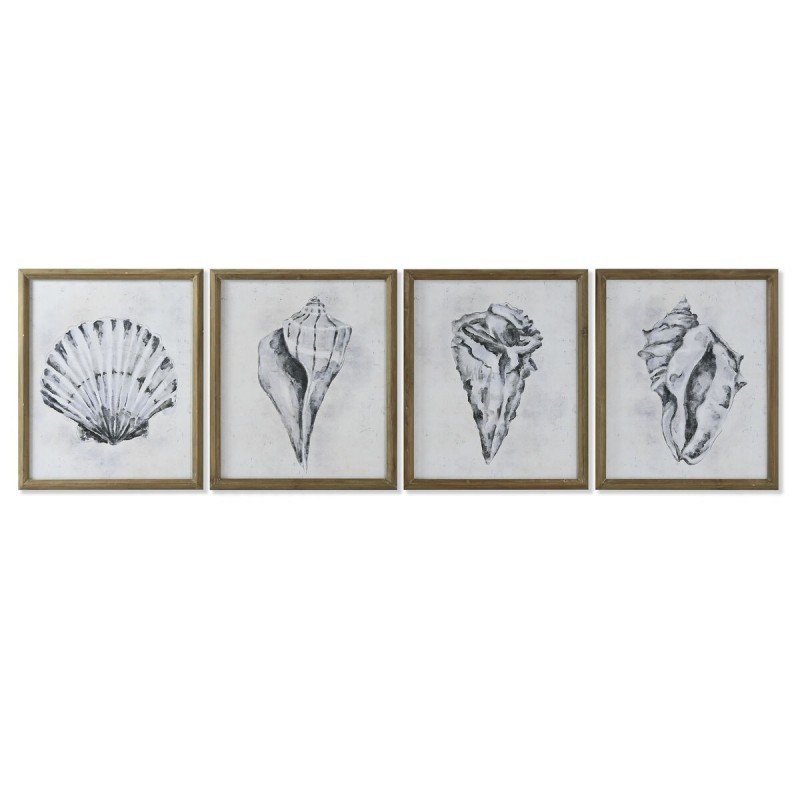 Quadro Home ESPRIT Grigio Naturale 50 x 2,5 x 60 cm (4 Unità)