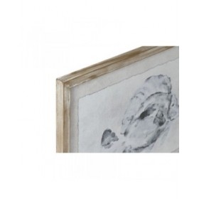 Quadro Home ESPRIT Grigio Pesce (4 Unità)