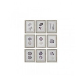 Quadro Home ESPRIT Corallo 35 x 2 x 45 cm (9 Unità)