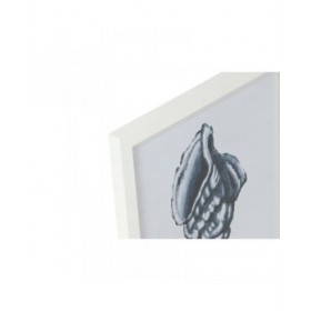 Quadro Home ESPRIT Azzurro Bianco Mediterraneo 35 x 2 x 35 cm (4 Unità)