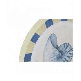 Decorazione da Parete Home ESPRIT Azzurro Bianco Mediterraneo 30 x 3 x 30 cm (4 Unità)