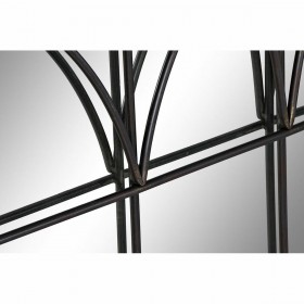 Specchio da parete DKD Home Decor Nero Metallo (76 x 4 x 76 cm)