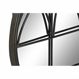 Specchio da parete DKD Home Decor Nero Metallo (76 x 4 x 76 cm)