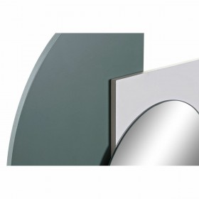 Specchio da parete DKD Home Decor Azzurro Bianco Rosso Turchese Legno Cristallo Legno MDF Moderno 46,5 x 2,5 x 45 cm (2 Unità)