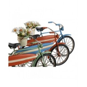 Statua Decorativa Home ESPRIT Azzurro Verde Arancio 31 x 8,5 x 19 cm (3 Unità)