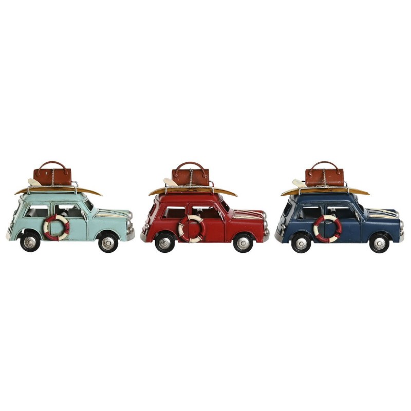 Statua Decorativa Home ESPRIT Azzurro Rosso Blu cielo 16 x 8,5 x 10,5 cm (3 Unità)