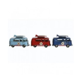 Statua Decorativa Home ESPRIT Rosso Blu cielo Blu Marino 27 x 10 x 16 cm (3 Unità)
