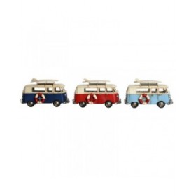 Statua Decorativa Home ESPRIT Azzurro Rosso Blu Marino 27 x 11,5 x 15,5 cm (3 Unità)