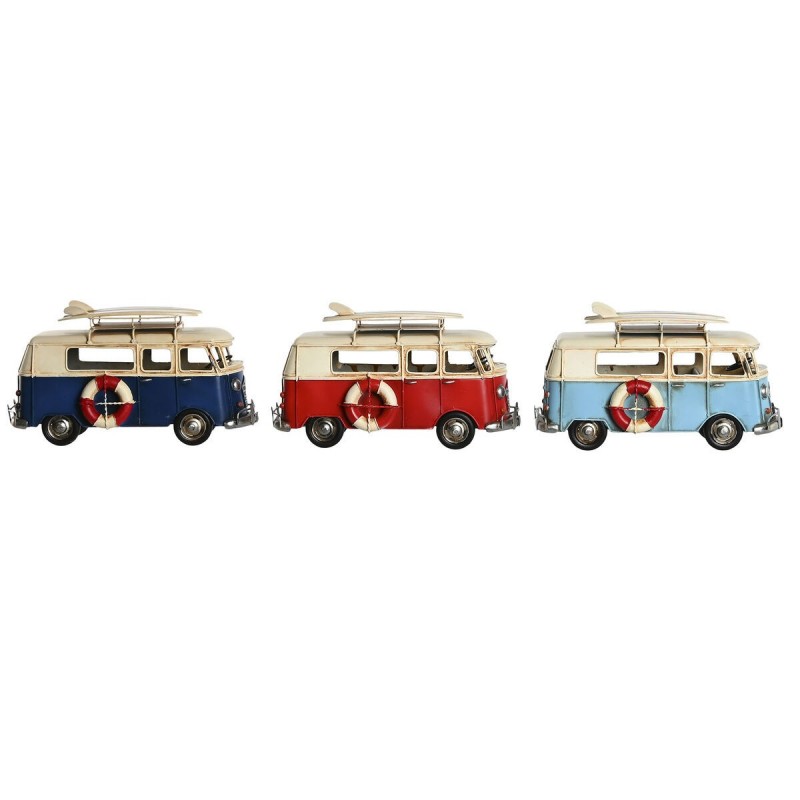 Statua Decorativa Home ESPRIT Azzurro Rosso Blu Marino 27 x 11,5 x 15,5 cm (3 Unità)