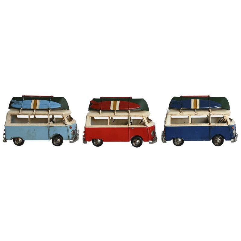 Statua Decorativa Home ESPRIT Azzurro Rosso Blu Marino 28 x 13,5 x 17,5 cm (3 Unità)