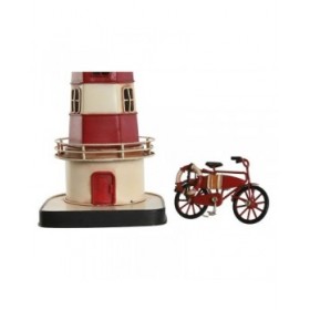 Statua Decorativa Home ESPRIT Azzurro Rosso Crema Blu cielo 13 x 13 x 32 cm (3 Unità)