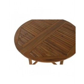 Tavolo da Pranzo Home ESPRIT Marrone Naturale Acacia 110 x 110 x 74 cm