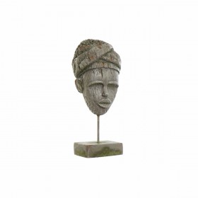 Statua Decorativa DKD Home Decor 24 x 15 x 58 cm Grigio Coloniale Africana