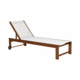 Lettino Home ESPRIT Bianco Marrone 187 x 65 x 81 cm