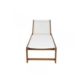 Lettino Home ESPRIT Bianco Marrone 187 x 65 x 81 cm