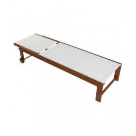 Lettino Home ESPRIT Bianco Marrone 187 x 65 x 81 cm