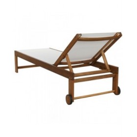 Lettino Home ESPRIT Bianco Marrone 187 x 65 x 81 cm