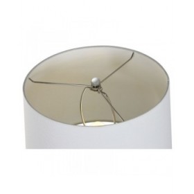 Lampada da Terra Home ESPRIT Bianco Argentato 50 W 220 V 35 x 35 x 150 cm (3 Pezzi)