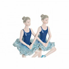 Statua Decorativa DKD Home Decor Azzurro Romantico Ballerina Classica 14 x 7,5 x 21,5 cm